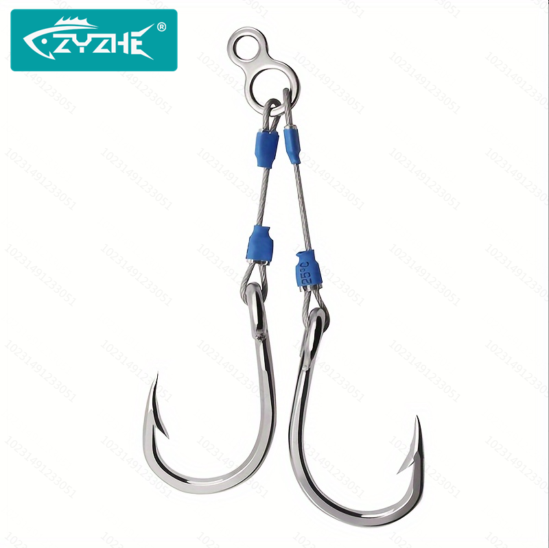 Fishing Hook Barbless - Hameçons d'assistance en fil d'acier ZYZHE,