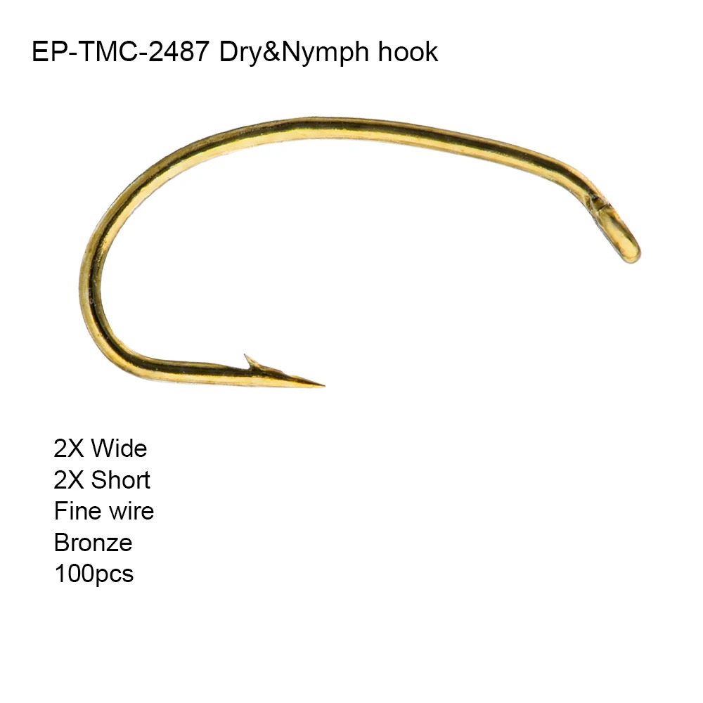 Fishing Hook Barbless - Eupheng 100 pièces EP-TMC2487 Hameçon de